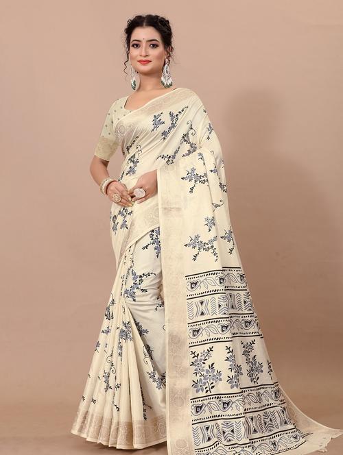 women floral mysore saree - 21537622 - Very Small Image - 1
