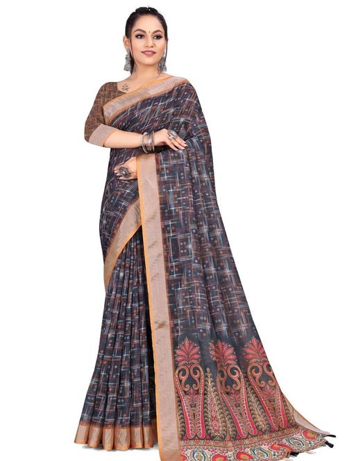 women printed mysore saree - 21537636 - Very Small Image - 1
