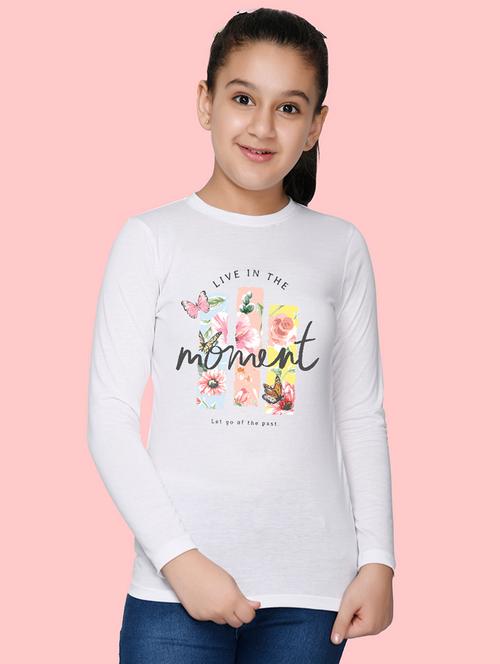 girls front print long sleeve tee - 21538341 - Very Small Image - 1