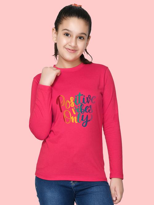 girls front print long sleeve tee - 21538350 - Very Small Image - 1