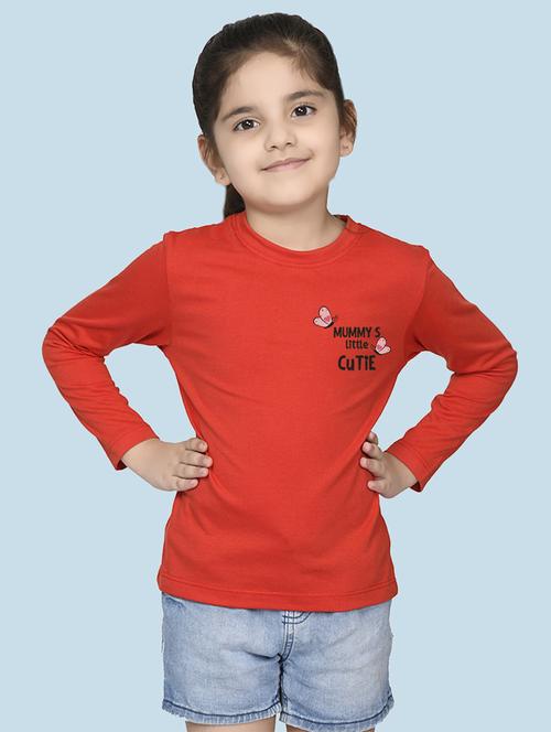 girls round neck printed regular tee - 21538387 - Very Small Image - 1
