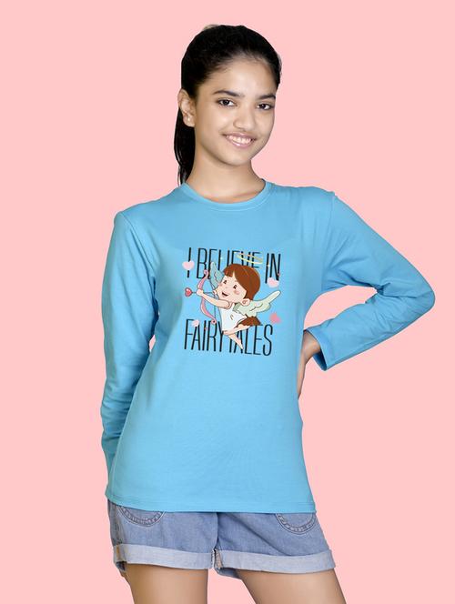 girls round neck printed regular tee - 21538389 - Very Small Image - 1