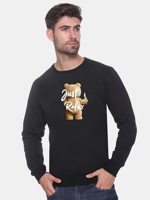 men long sleeves front print sweatshirt - 21539589 - Very Small Image - 1