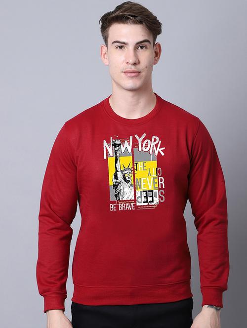 men long sleeves front print sweatshirt - 21539636 - Very Small Image - 1