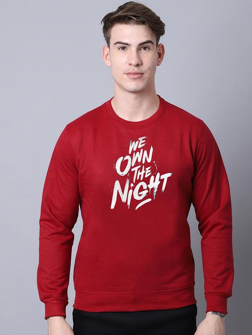 men front print long sleeves sweatshirt - 21539675 - Very Small Image - 1