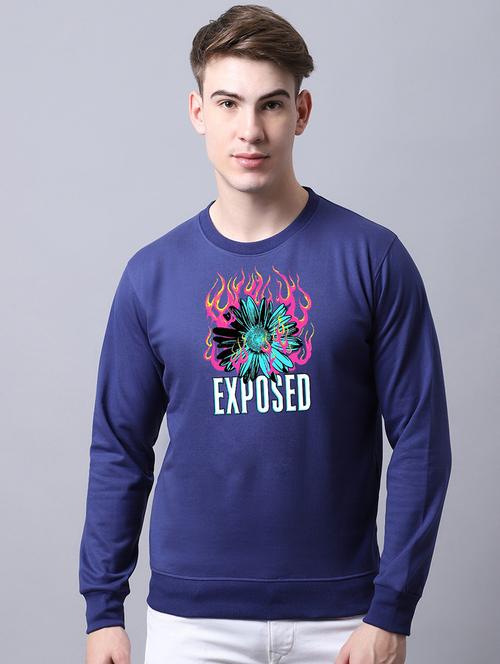 men front print long sleeves sweatshirt - 21539689 - Very Small Image - 1