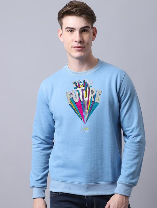 men front print long sleeves sweatshirt - 21539697 - Very Small Image - 1