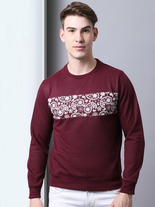 men long sleeves chest print sweatshirt - 21539741 - Very Small Image - 1