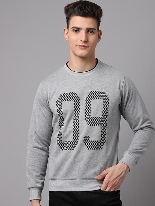 men long sleeves front print sweatshirt - 21539843 - Very Small Image - 1