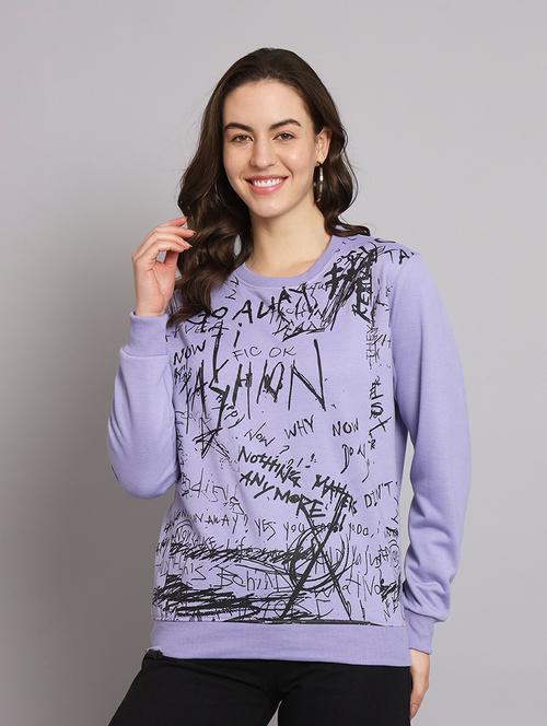 women front print long sleeve sweatshirt - 21539929 - Very Small Image - 1