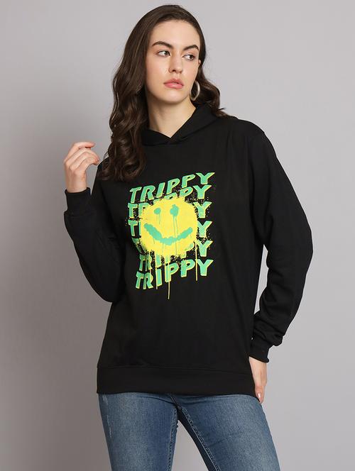 women long sleeves front printed sweatshirt - 21539933 - Very Small Image - 1