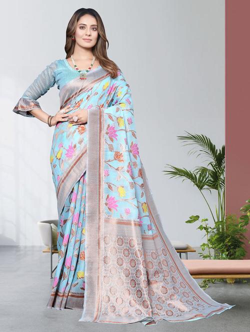 women self design zari work kanjivaram saree - 21540548 - Very Small Image - 1