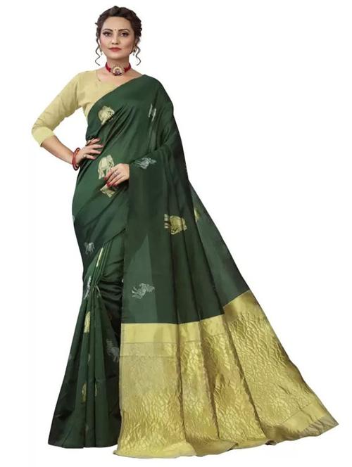 women self design zari work kanjivaram saree - 21540917 - Very Small Image - 1