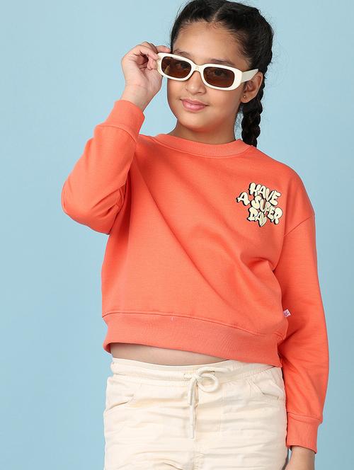 girls front & back print long sleeve sweatshirt - 21542594 - Very Small Image - 1