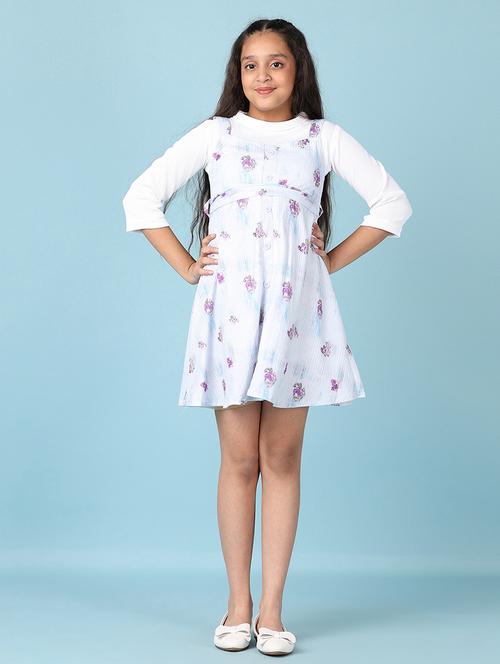 girls printed long sleeve frock - 21542602 - Very Small Image - 1