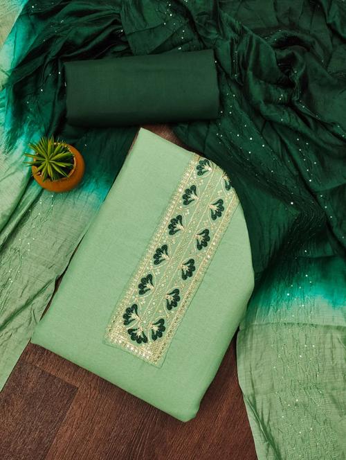 women embroidered unstitched suit set - 21543085 - Very Small Image - 1