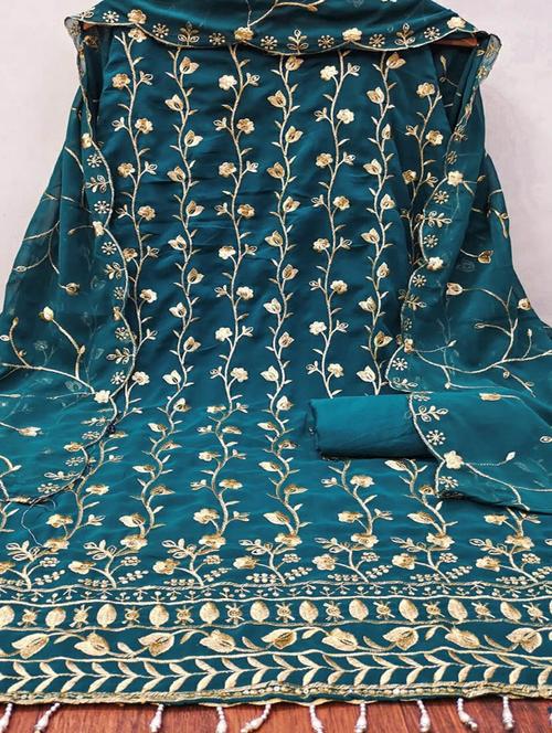 women embroidered unstitched suit set - 21543183 - Very Small Image - 1