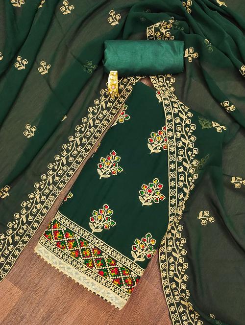 women embroidered unstitched suit set - 21543261 - Very Small Image - 1