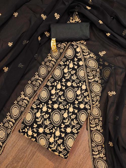women embroidered unstitched suit set - 21543265 - Very Small Image - 1
