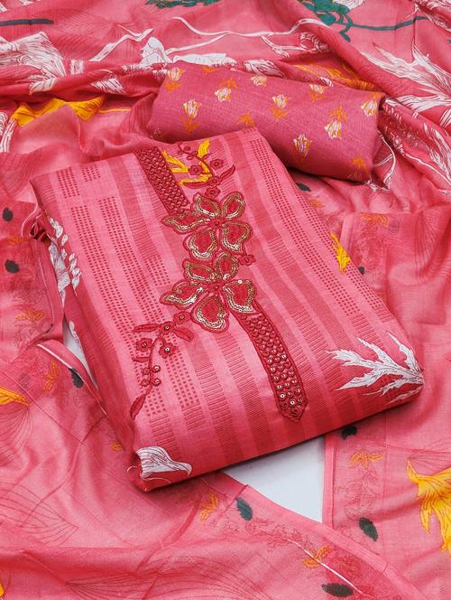 women printed unstitched suit set - 21543293 - Very Small Image - 1