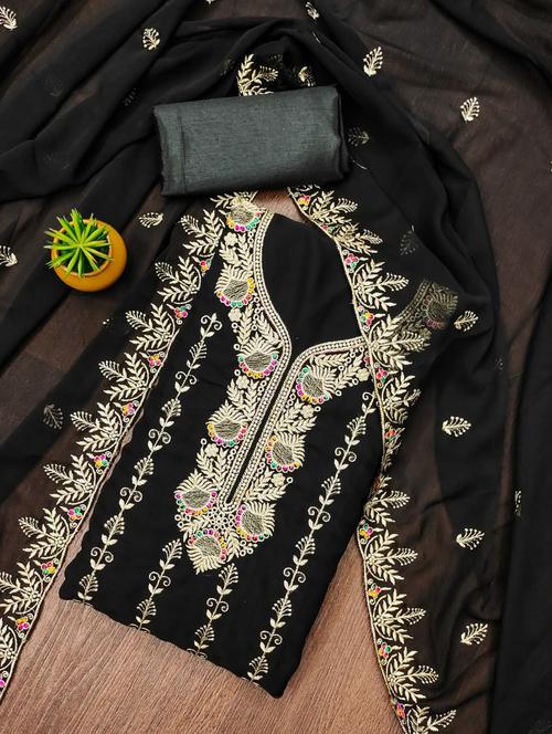 women embroidered unstitched suit set - 21543298 - Very Small Image - 1