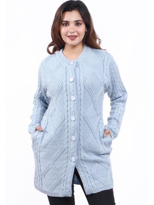 women self designed long sleeve cardigan - 21543608 - Very Small Image - 1