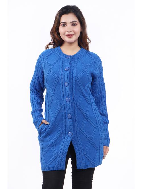 women self designed long sleeve cardigan - 21543609 - Very Small Image - 1