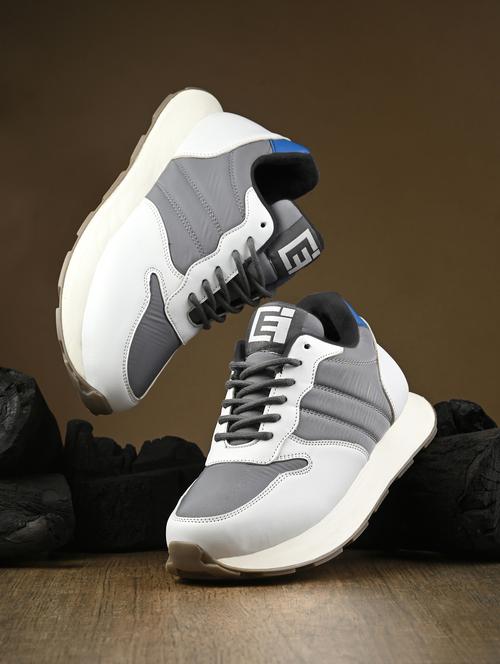 men grey lace up sneaker - 21545426 - Very Small Image - 1