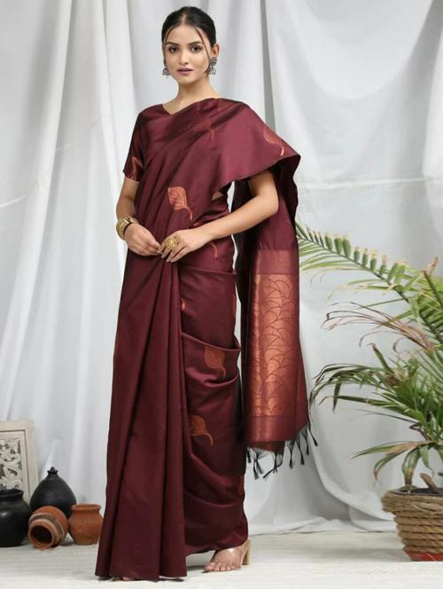 women self design banarasi saree with blouse - 21546496 - Very Small Image - 1