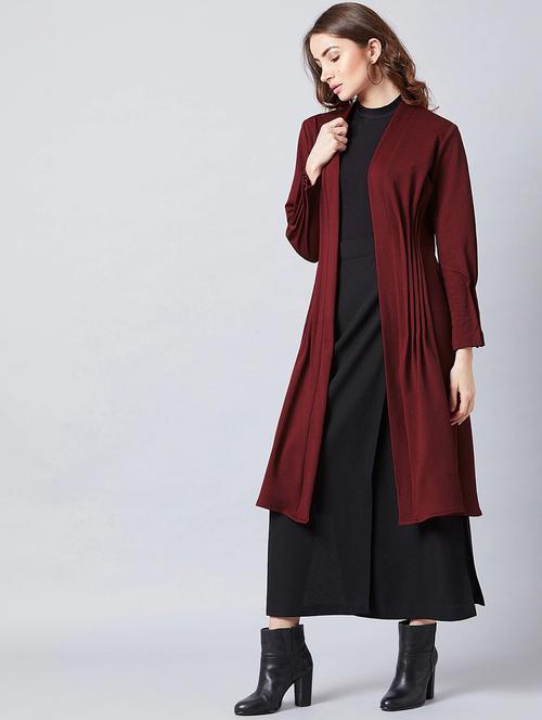 women solid long sleeves shrug - 21547058 - Very Small Image - 1