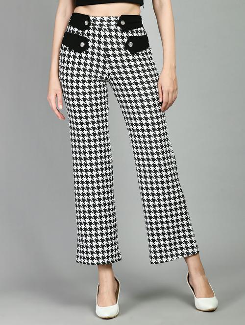 women printed flat front wide leg trouser - 21547097 - Very Small Image - 1