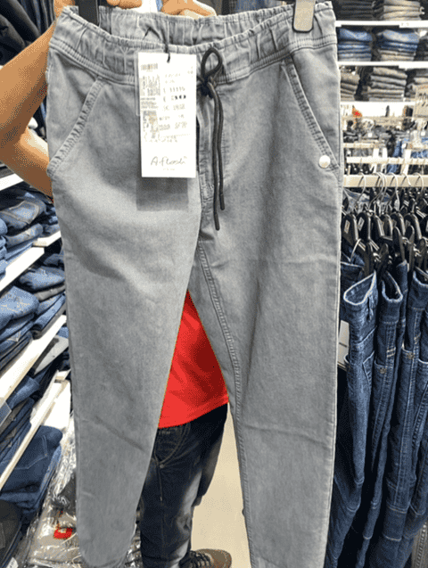 light grey pc dobby denim jeans - 21547653 - Very Small Image - 1