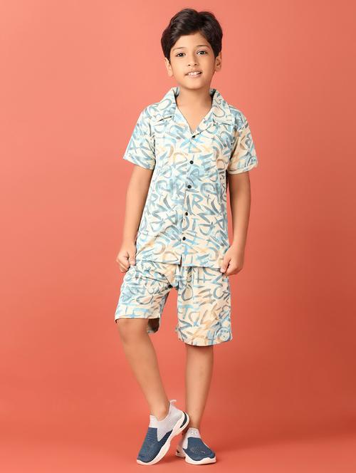 boys multicolored printed shorts set - 21550276 - Very Small Image - 1