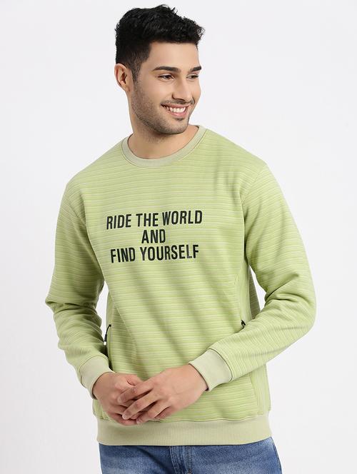 men chest print long sleeve sweatshirt - 21550440 - Very Small Image - 1