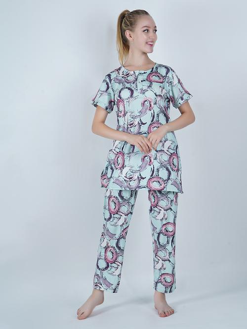 women printed pyjama nightwear set - 21551089 - Very Small Image - 1