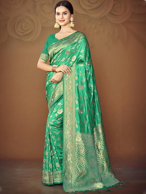 women zari work banarasi saree - 21551239 - Very Small Image - 1