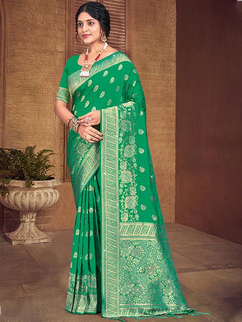 women zari work banarasi saree - 21551253 - Very Small Image - 1