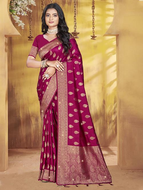 women zari work banarasi saree - 21551277 - Very Small Image - 1