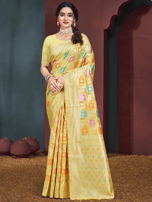 women zari work banarasi saree - 21551377 - Very Small Image - 1