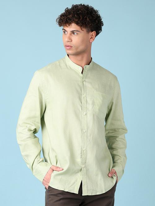 men long sleeves solid casual shirt - 21551524 - Very Small Image - 1