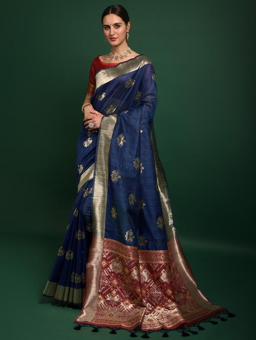 women self design patola saree with blouse - 21552343 - Very Small Image - 1
