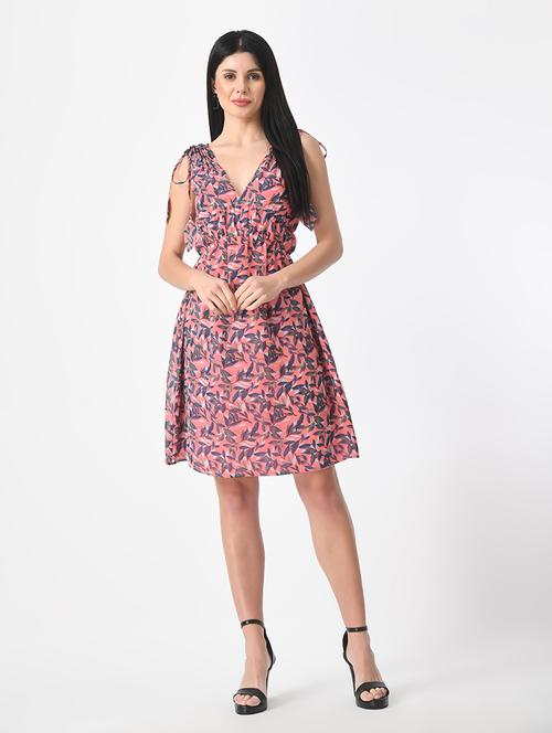 women printed sleeveless a-line dress - 21552486 - Very Small Image - 1
