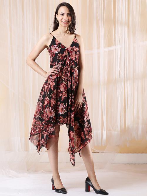 women sleeveless floral printed fit & flare dress - 21552538 - Very Small Image - 1