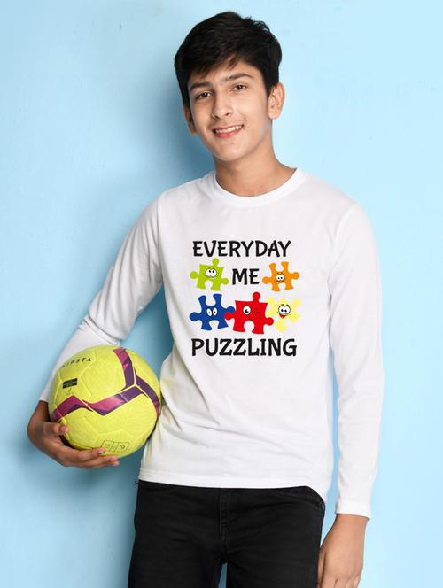 boys front print long sleeve t-shirt - 21554356 - Very Small Image - 1