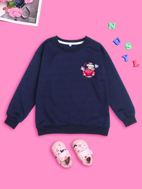 girls long sleeves placement print sweatshirt - 21554654 - Very Small Image - 1