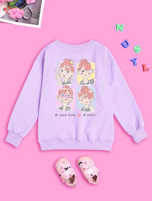 girls long sleeves front & back printed sweatshirt - 21554673 - Very Small Image - 1