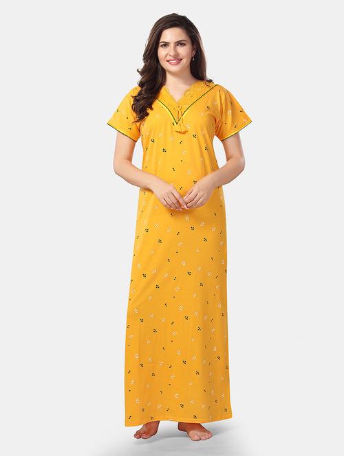 women printed short sleeve nighty - 21555228 - Very Small Image - 1