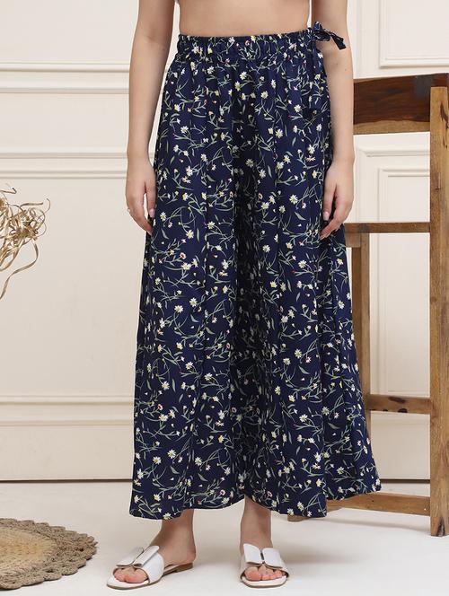 women floral printed flared palazzo - 21555417 - Very Small Image - 1