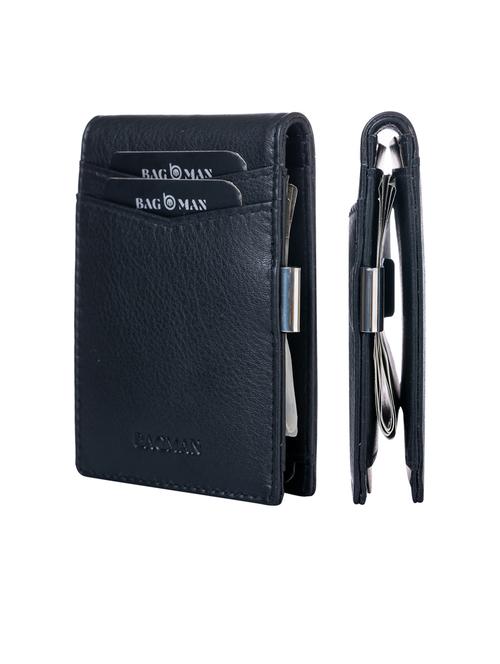 black genuine leather card holder - 21556602 - Very Small Image - 1