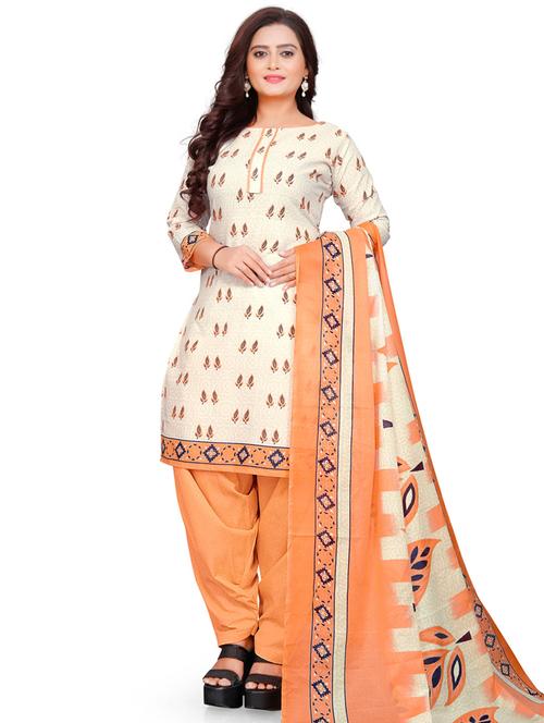 women printed unstitched suit set - 21557107 - Very Small Image - 1